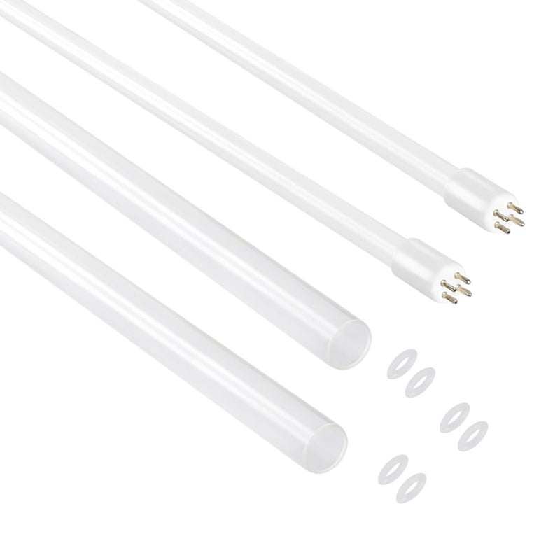 HQUA-OWS-12L 40W Germicidal UV Tube 2 Pack and HQUA-OWS-12Q Quartz Sleeve for 12GPM Water Purifier 2 Pack - Image 1